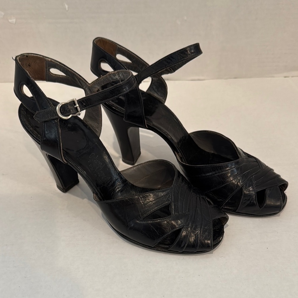 Vintage Mario Pompo Black Heels 7.5